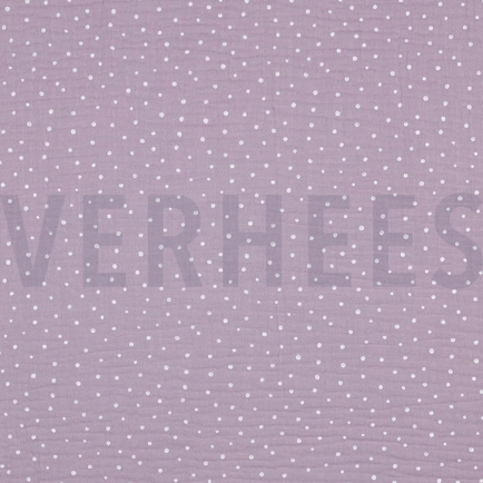 DOUBLE GAUZE LITTLE DOTS OLD LILAC (hover)