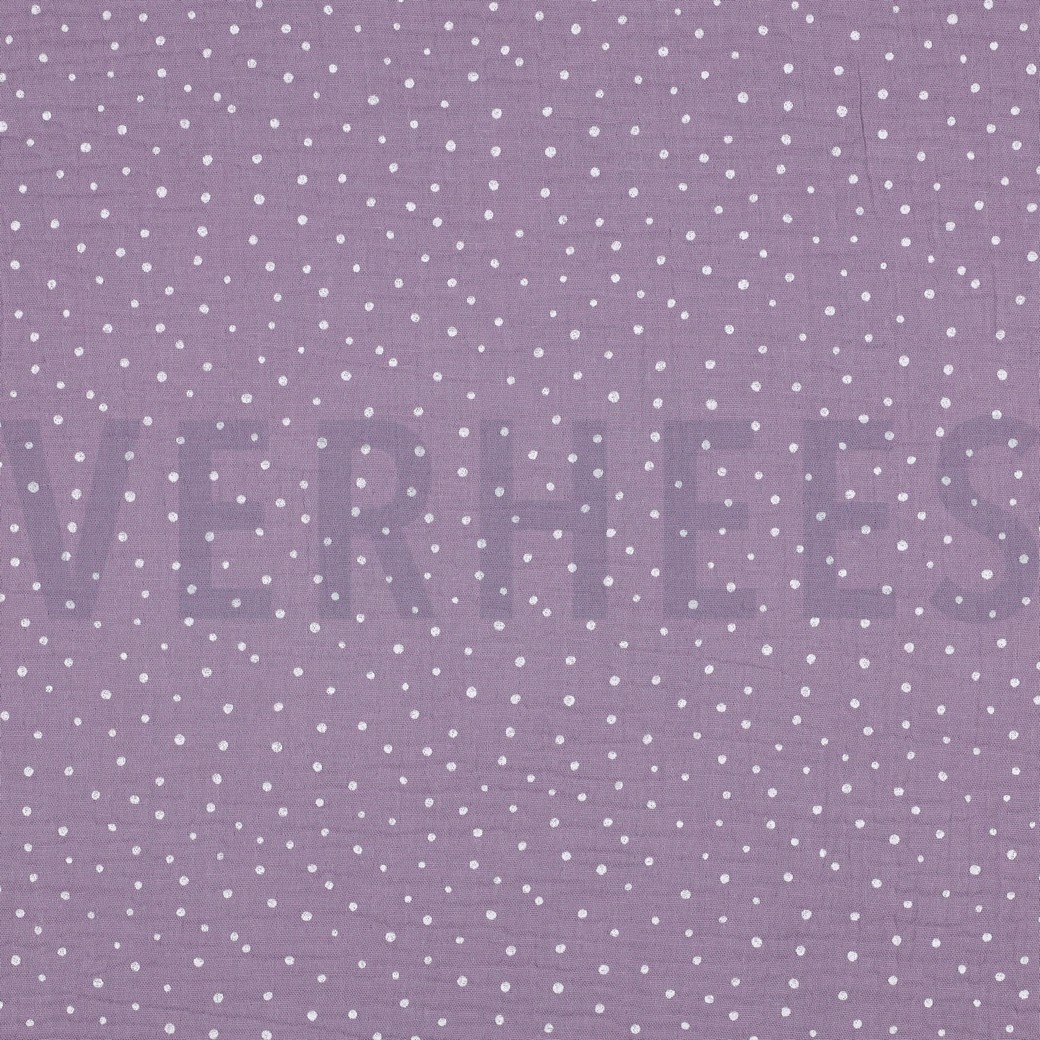 DOUBLE GAUZE LITTLE DOTS OLD MAUVE