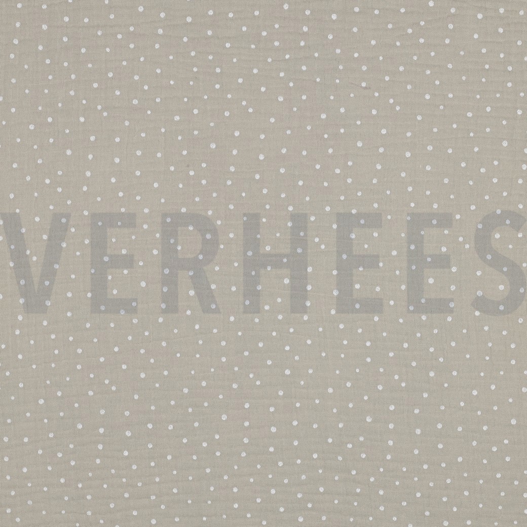 DOUBLE GAUZE LITTLE DOTS LIGHT SAND