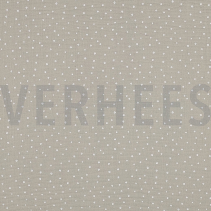 DOUBLE GAUZE LITTLE DOTS LIGHT SAND (hover)