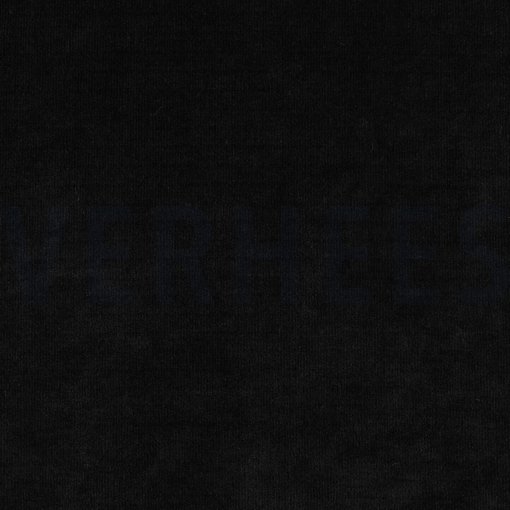 DOUBLE SIDED KNITTED VELOURS SHERPA BLACK