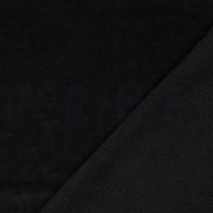 DOUBLE SIDED KNITTED VELOURS SHERPA BLACK (hover)