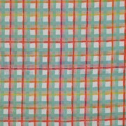 COTTON VOILE DIGITAL CHECK DARK MINT (thumbnail)