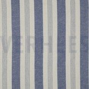 LINEN VISCOSE YARN DYED STRIPES BLUE (thumbnail)