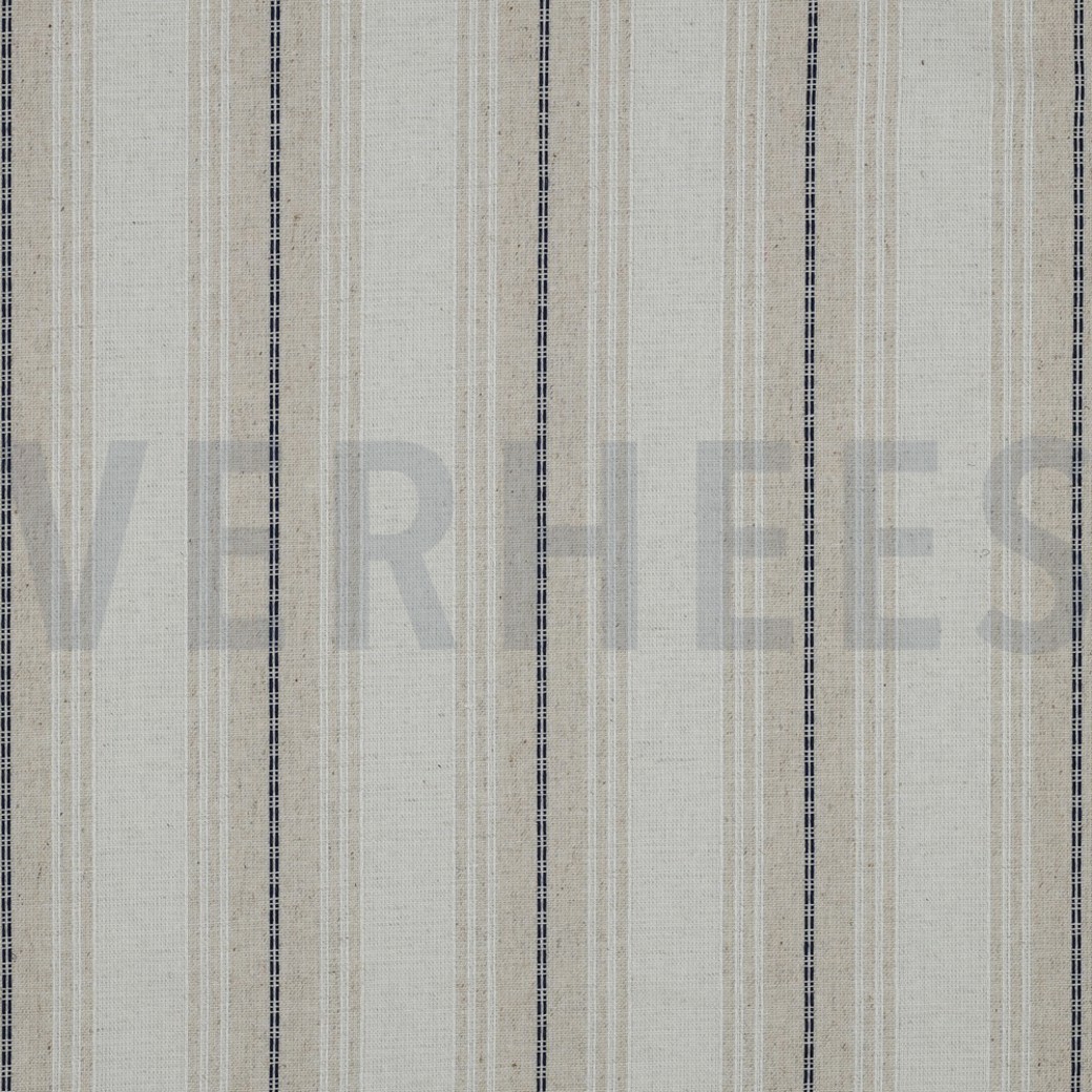 LINEN VISCOSE STRIPE NAVY