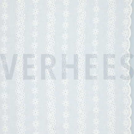 COTTON EMBROIDERY TWO-SIDE SCALLOP WHITE (hover)