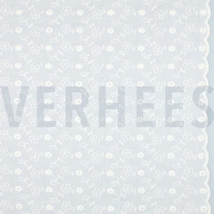 COTTON EMBROIDERY TWO-SIDE SCALLOP WHITE (hover)