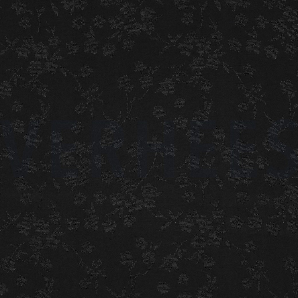 VISCOSE JACQUARD FLOWERS BLACK