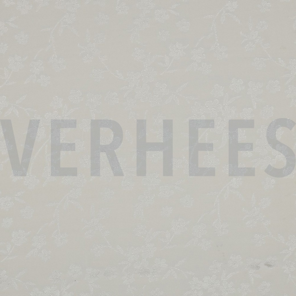 VISCOSE JACQUARD FLOWERS ECRU