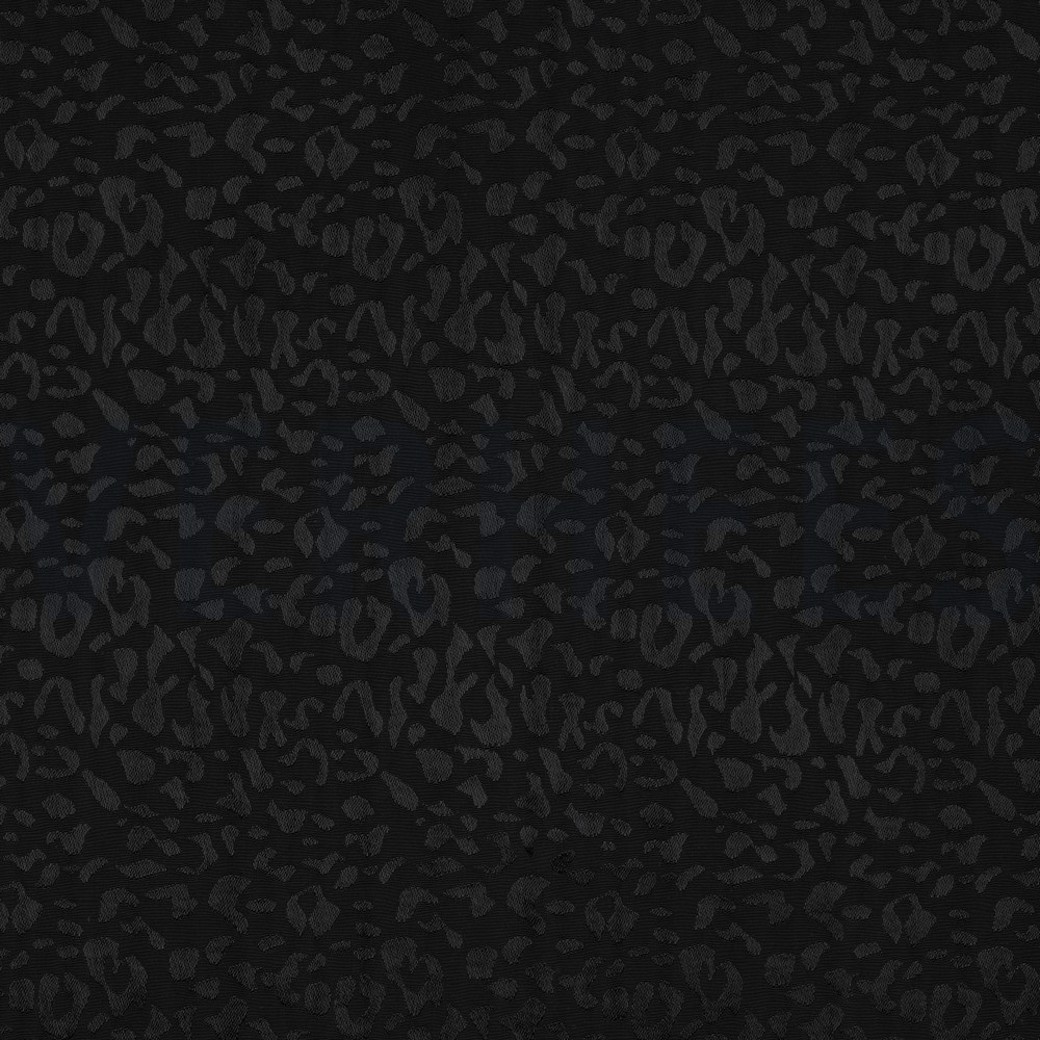 VISCOSE JACQUARD ANIMAL SKIN BLACK