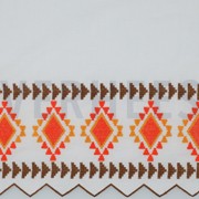 COTTON VOILE EMBROIDERY 1-SIDE WHITE / BROWN (thumbnail)