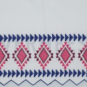 COTTON VOILE EMBROIDERY 1-SIDE WHITE / BLUE (thumbnail)