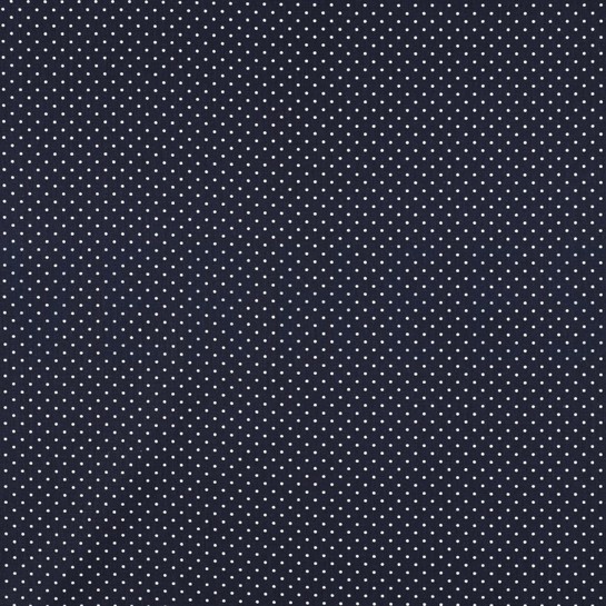 KATOENEN POPLIN KLEINE STIPPEN MARINEBLAUW #7