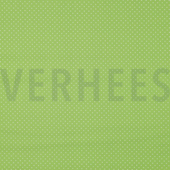 KATOENEN POPLIN KLEINE STIPPEN LIMOEN #7
