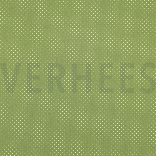 KATOENEN POPLIN KLEINE STIPPEN GROEN #7