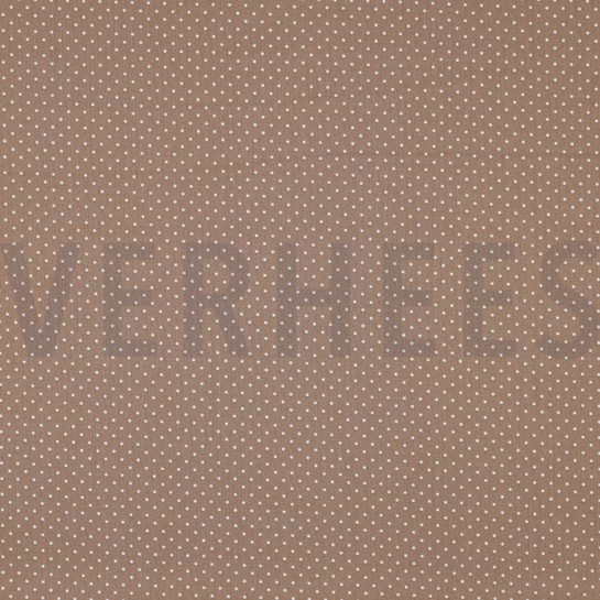 POPELINE DE COTON PETITS POINTS TAUPE #7