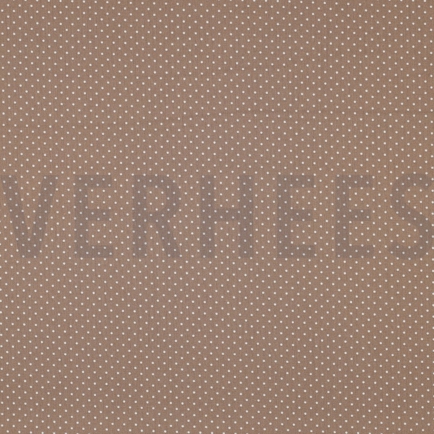 BAUMWOLLE POPELINE KLEINE PUNKTE TAUPE (hover)