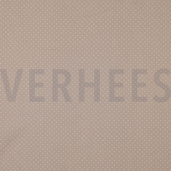 KATOENEN POPLIN KLEINE STIPPEN ZAND #7