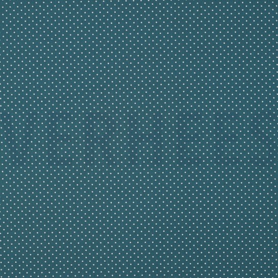 BAUMWOLLE POPELINE KLEINE PUNKTE PETROL #7