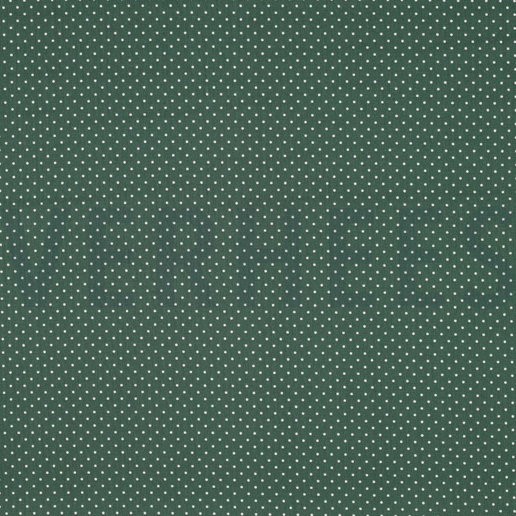 POPLIN PETIT DOTS DARK GREEN