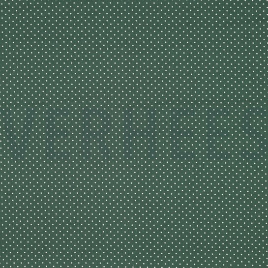 KATOENEN POPLIN KLEINE STIPPEN DONKERGROEN #7