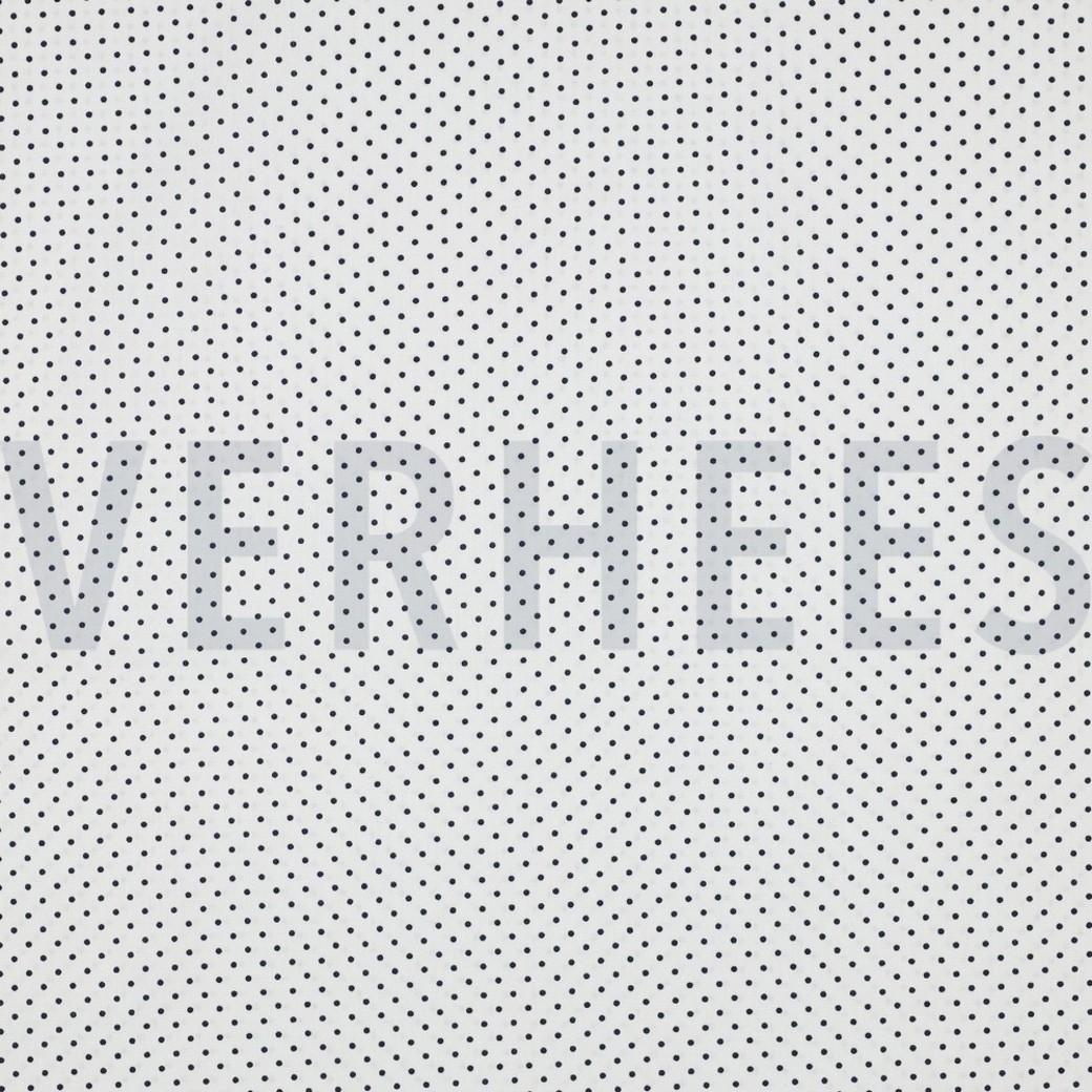 POPLIN PETIT DOTS WHITE/NAVY