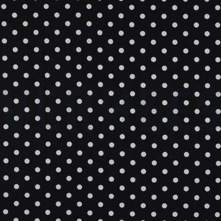BAUMWOLLE POPELINE PUNKTE SCHWARZ (hover)