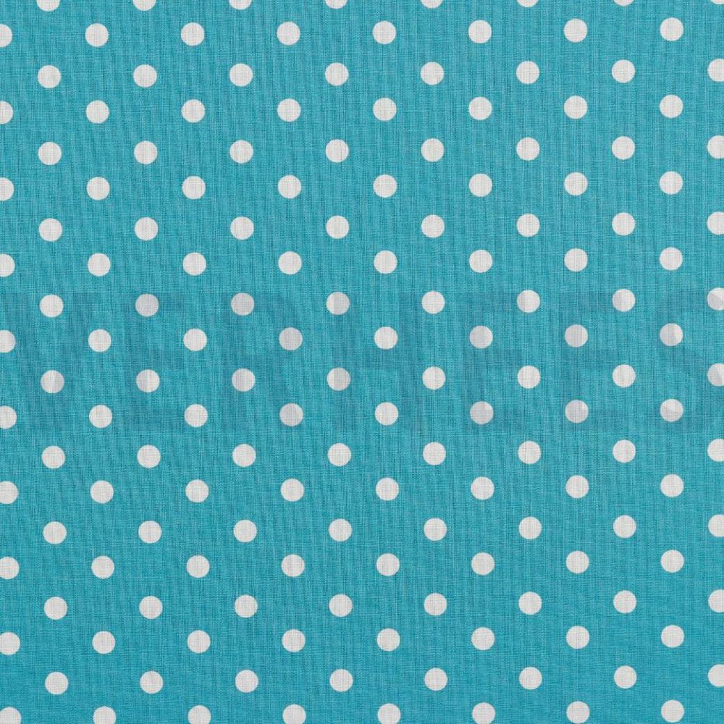 POPLIN DOTS TURQUOISE