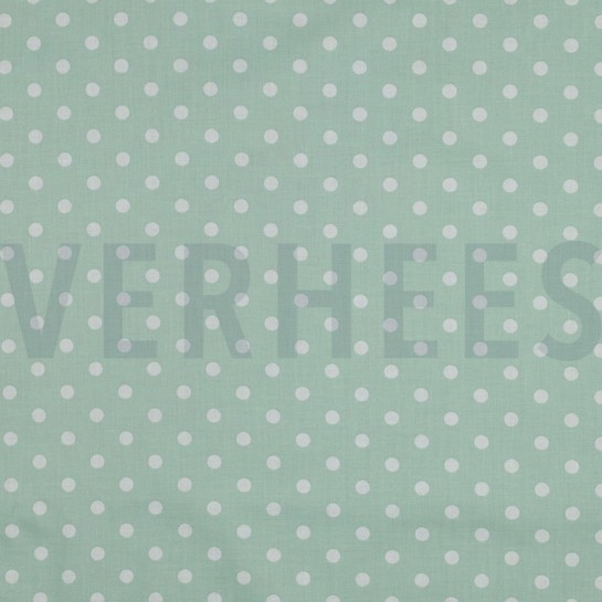 KATOENEN POPLIN STIPPEN MINT #7