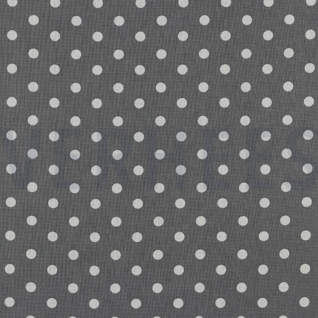 POPLIN DOTS GREY