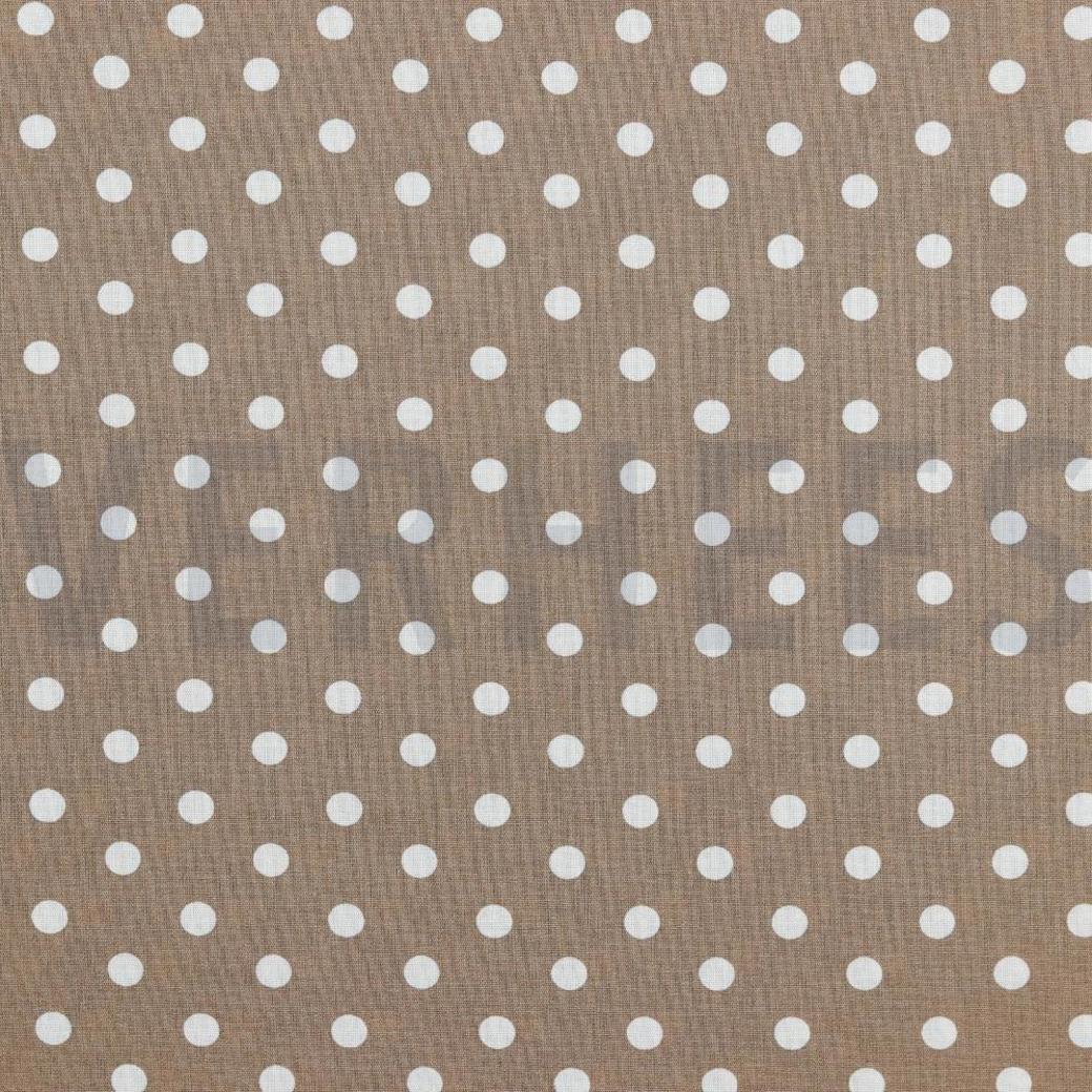 POPLIN DOTS TAUPE