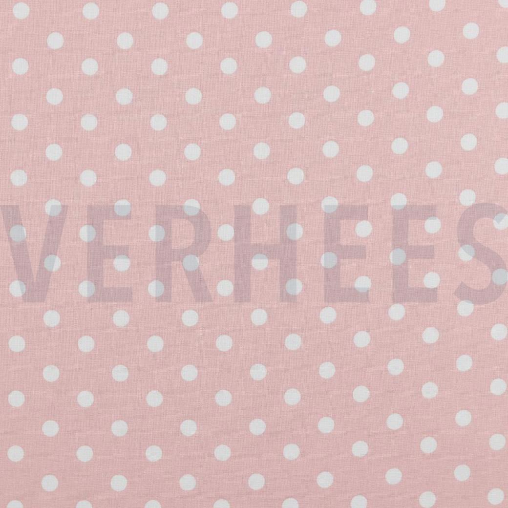 POPLIN DOTS LIGHT ROSE