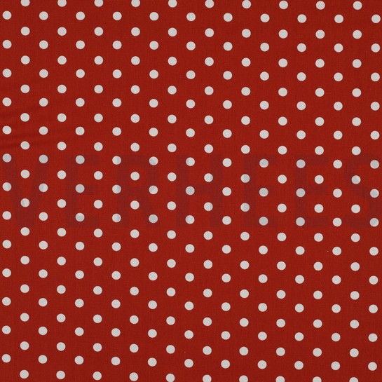 KATOENEN POPLIN STIPPEN TERRACOTTA #7