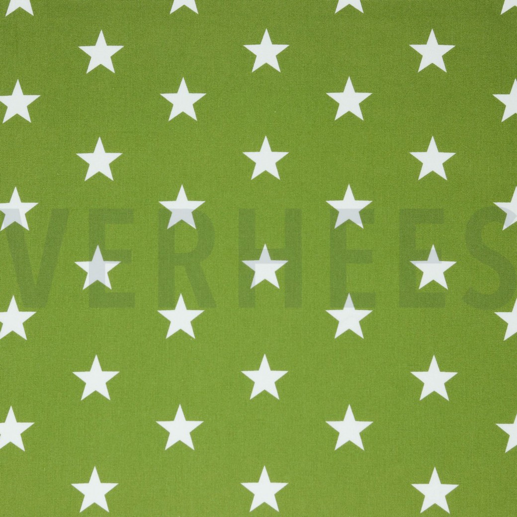 POPLIN STARS GREEN