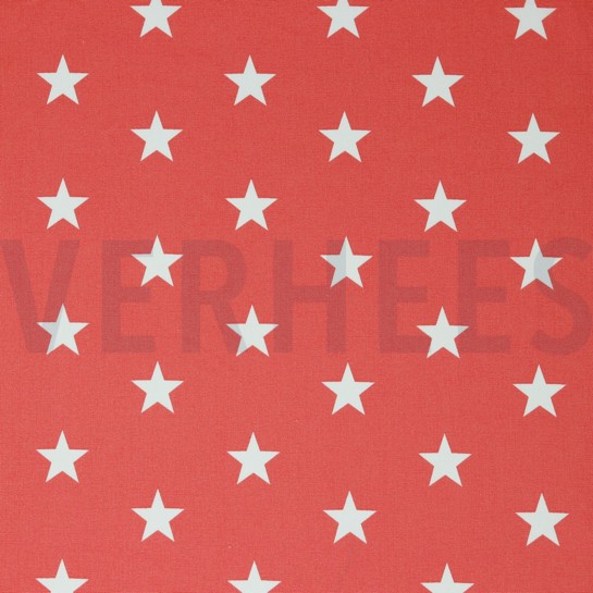 POPLIN STARS CORAL #7