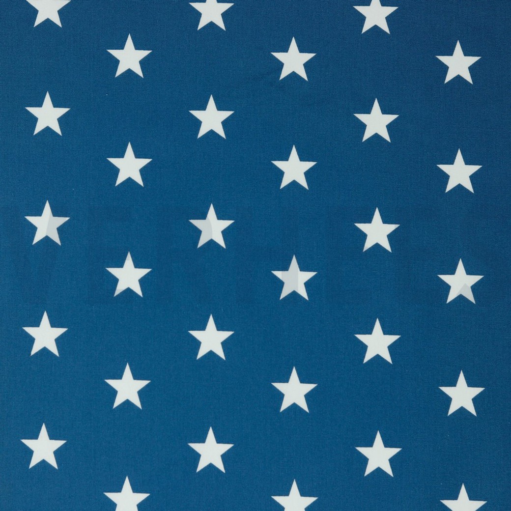 POPLIN STARS BLUE
