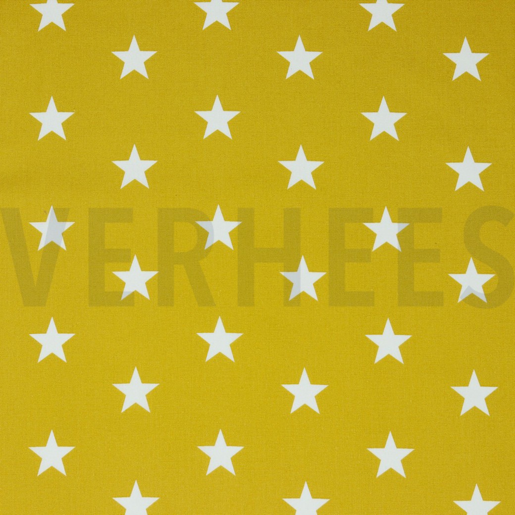 POPLIN STARS OCHRE