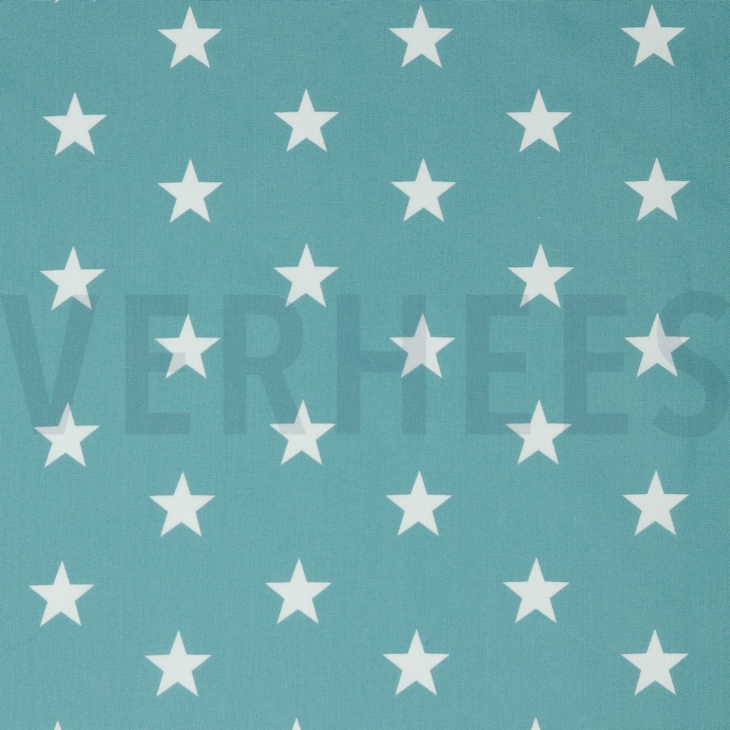 POPLIN STARS OLD GREEN