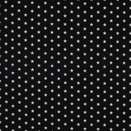 BAUMWOLLE POPELINE KLEINE STERNE SCHWARZ (hover)