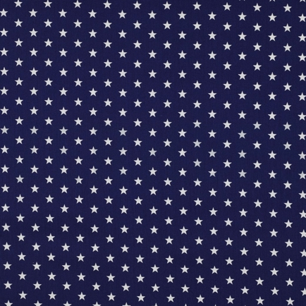 BAUMWOLLE POPELINE KLEINE STERNE KOBALTBLAU (hover)