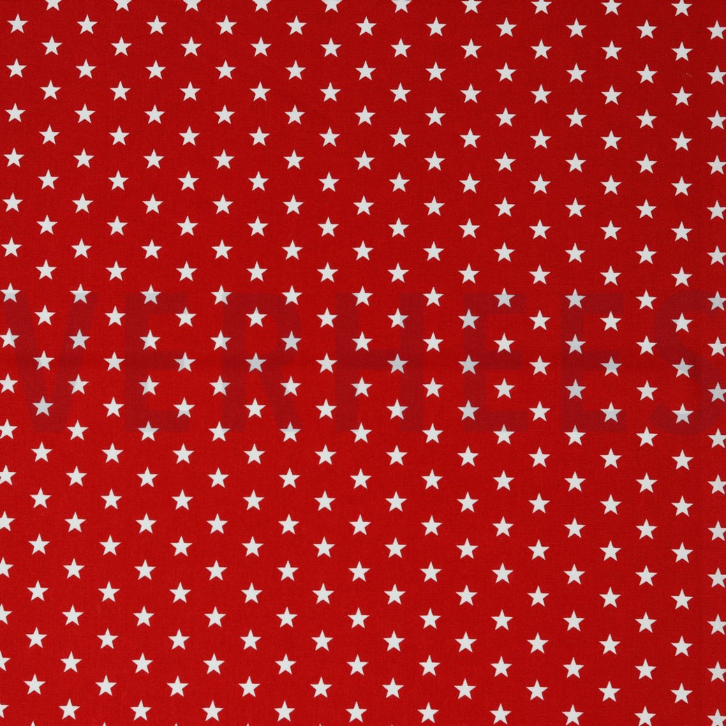 POPLIN PETIT STARS RED