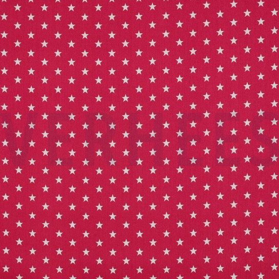 BAUMWOLLE POPELINE KLEINE STERNE ROSA #7