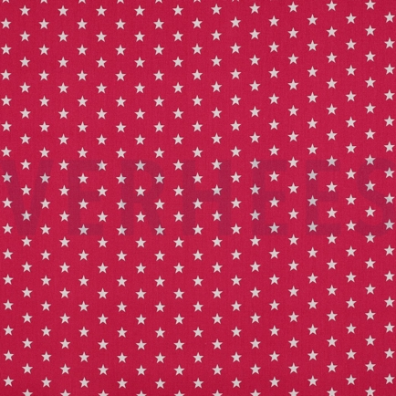 BAUMWOLLE POPELINE KLEINE STERNE ROSA (hover)
