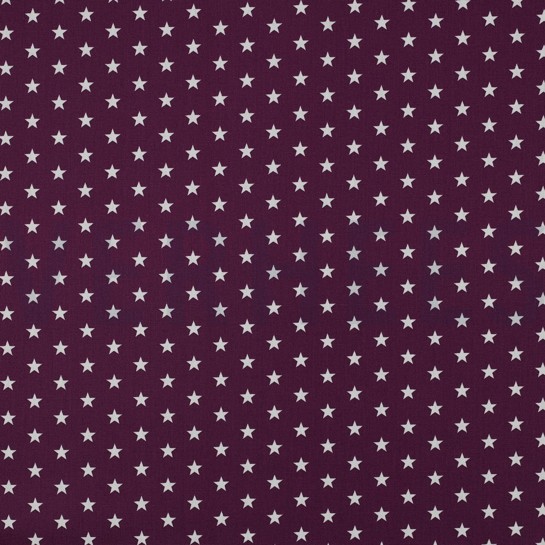BAUMWOLLE POPELINE KLEINE STERNE LILA/VIOLETT #7