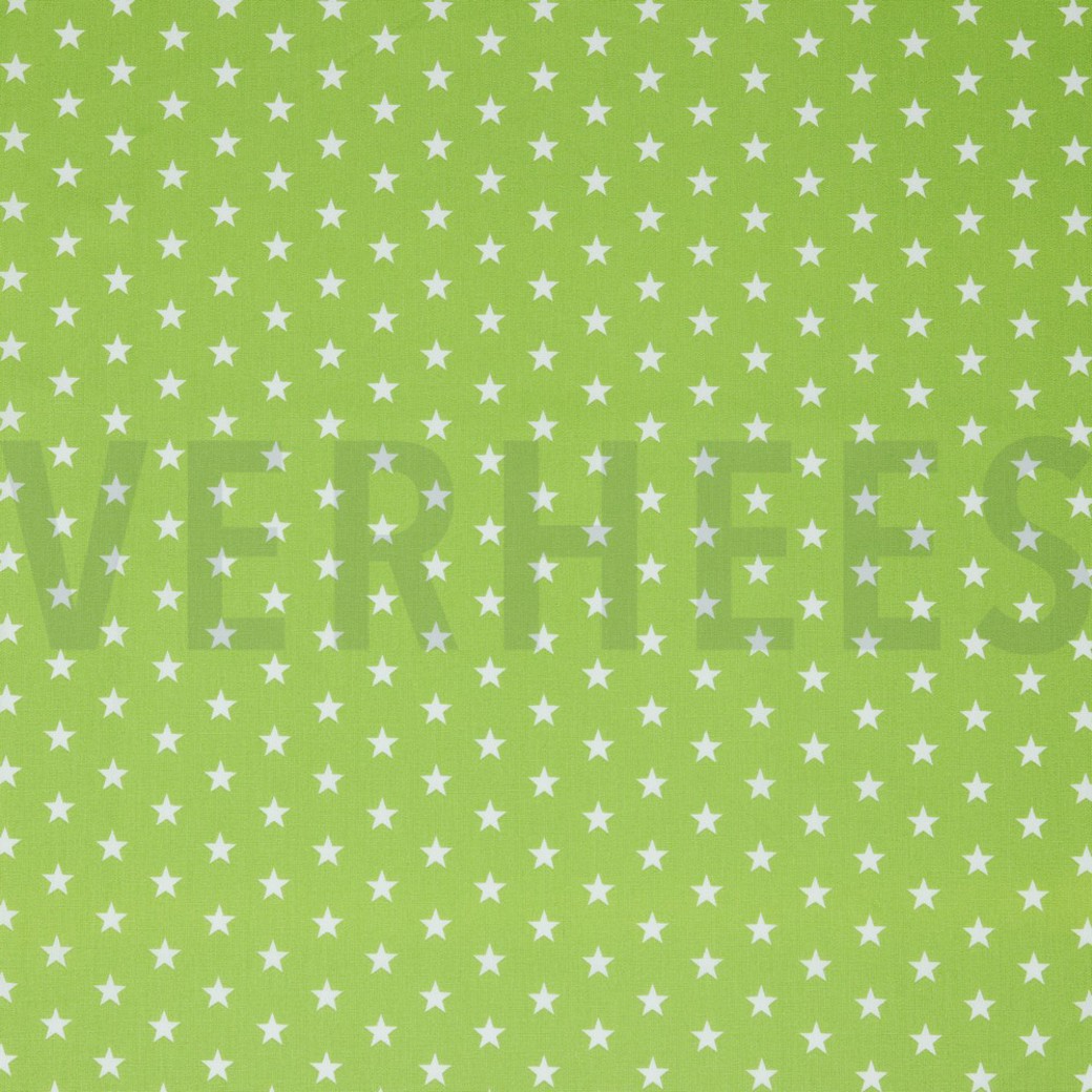 POPLIN PETIT STARS LIME