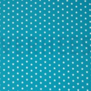 POPLIN PETIT STARS TURQUOISE (thumbnail)