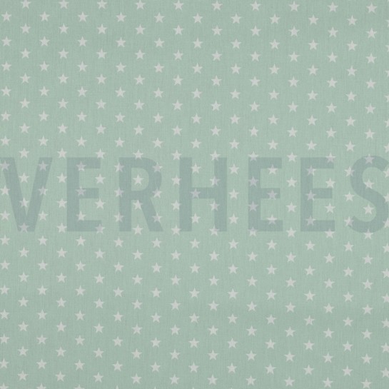 BAUMWOLLE POPELINE KLEINE STERNE MINZE #7