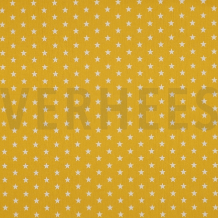 BAUMWOLLE POPELINE KLEINE STERNE GELB (hover)