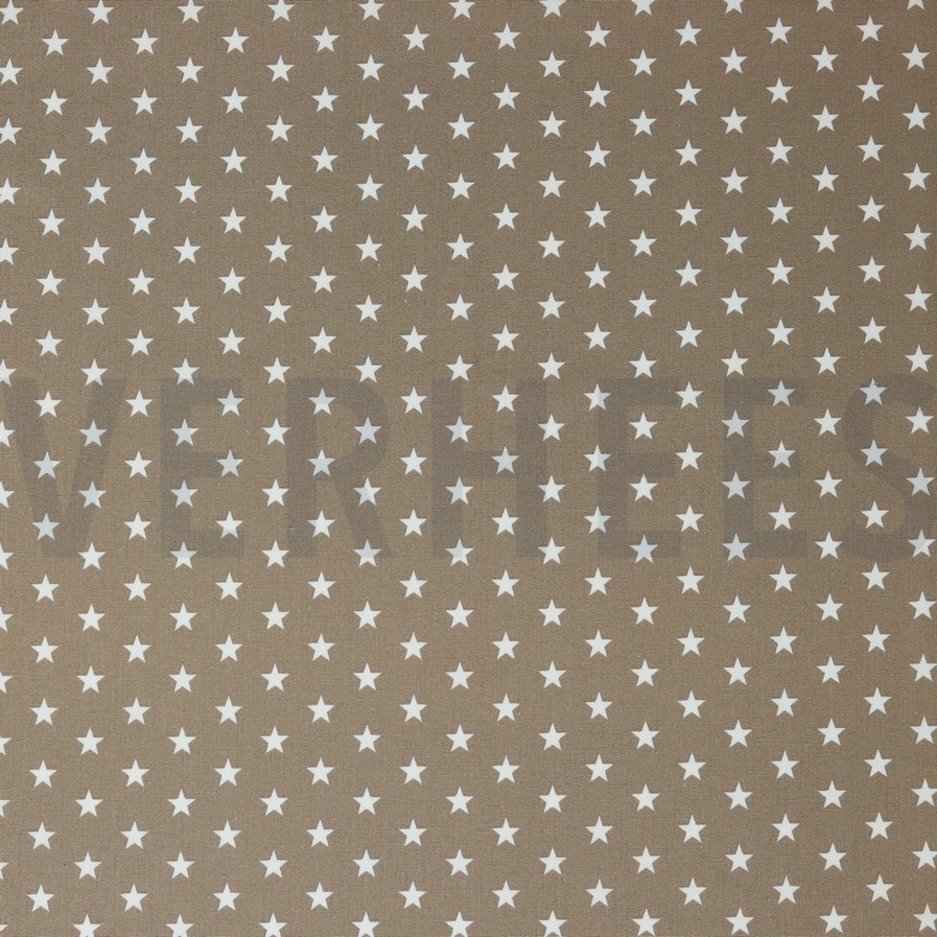 POPLIN PETIT STARS TAUPE