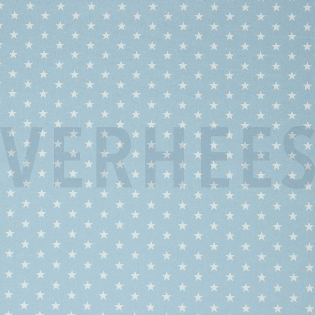POPLIN PETIT STARS LIGHT BLUE